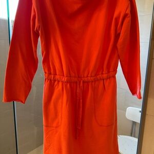 Boston Proper One Shoulder Orange Dress
